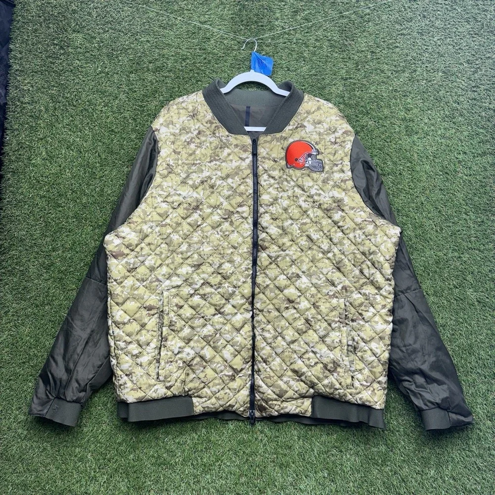 Nike Cleveland Browns Salute To Service Jacket Mens XL OnField Reversible Puffer